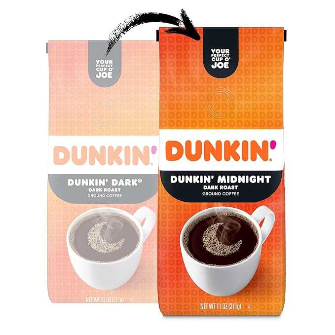 Dunkin' Donuts® Ground Coffee, Dunkin' Midnight, 12 Oz Bag