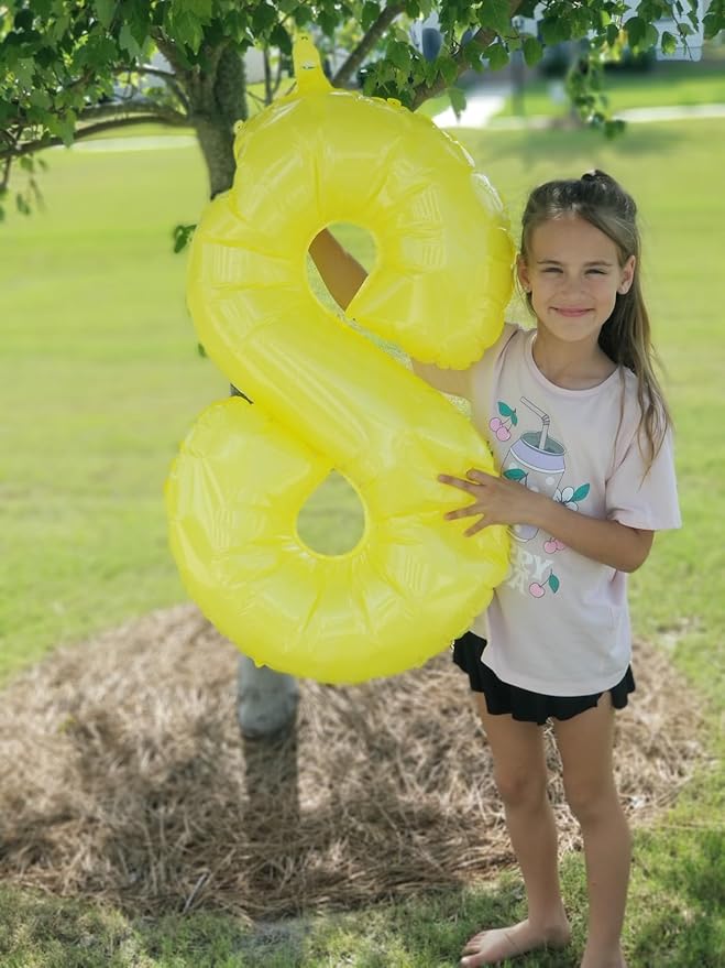 Number 0 Balloons 40 Inch Yellow Number Balloons for 10 20 30 40 50 60 70 80 90 100 Numbers Balloon Birthday Decorations Wedding Event Baby Shower