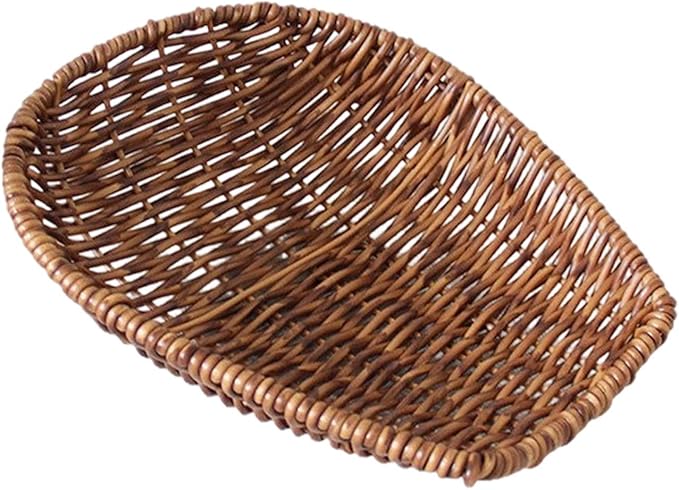 Storage Basket Made of Imitation Rattan, Woven Basket, Multifunctional, Shelf, Vanity Tray for Organizing The Coffee Table, S