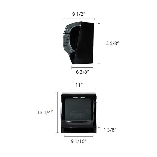 Thunder Group PLSTD393 Paper Towel Dispenser, 11" x 10-1/2" x 13-1/2", Square, Wall-Mount, Full-Swing Cover, Key-Lock, Plastic, Transparent