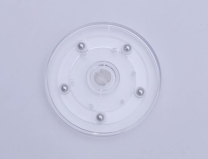 FixtureDisplays® 4" Clear Plastic Spinner Lazy Susan Turntable Organizer for Spice Rack Table Cake Kitchen Pantry Decorating 16971-NPF