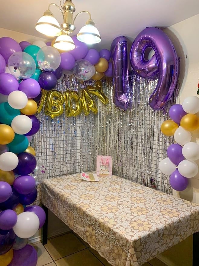 2 Numbers Balloon 40 Inch Purple Two Balloon Number Birthday Decor, 2nd 12 21st Party Celebration Decorations Graduations Wedding Baby Shower