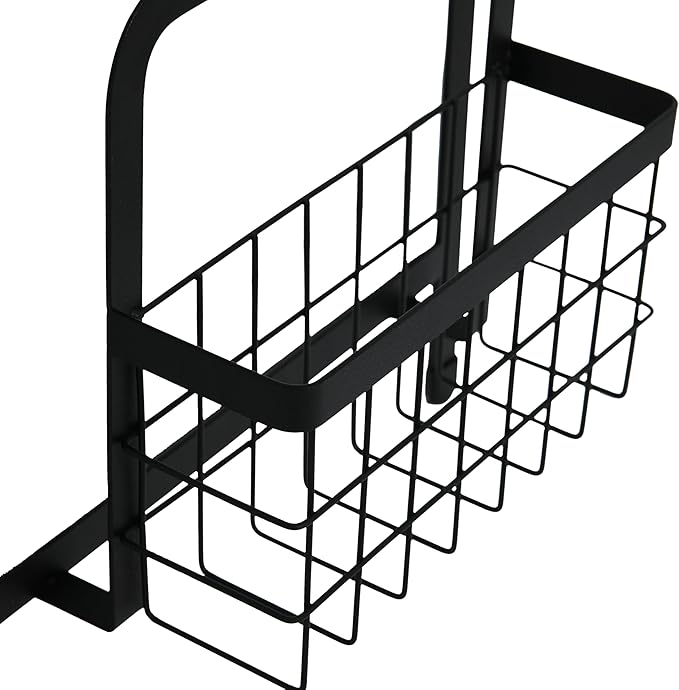 Household Essentials Metal Magnetic Organizer Rack, Black