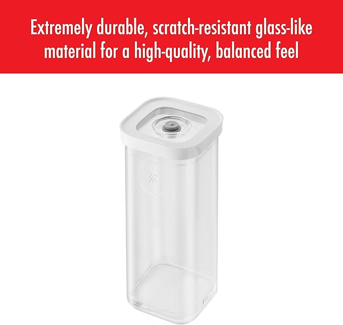 ZWILLING Fresh & Save Cube Boxes, Plastic, Airtight Dry Food Storage Container, Small Tall Cube, 3S Container, 1.4-qt