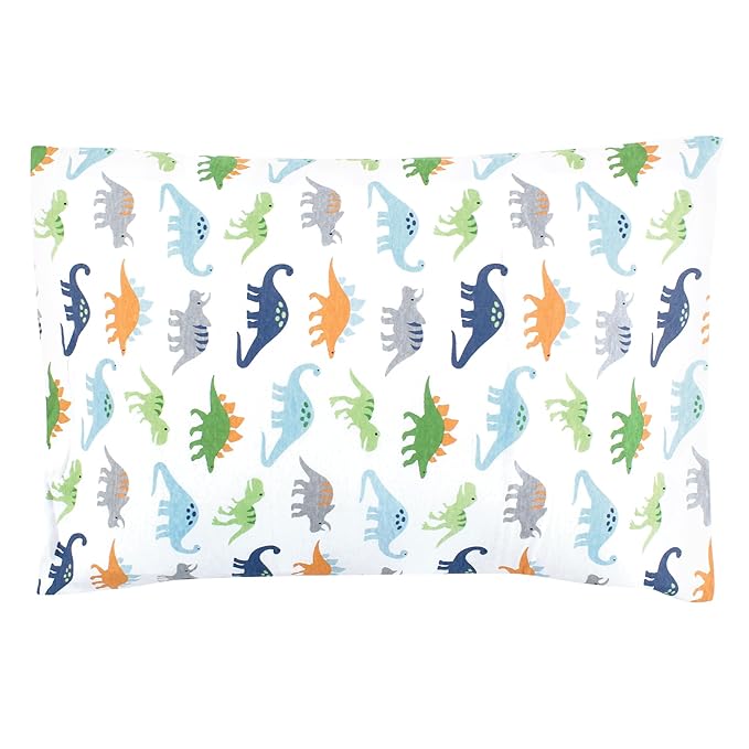 Hudson Baby Unisex Baby Cotton Toddler Pillow Case, Dinosaurs, One Size