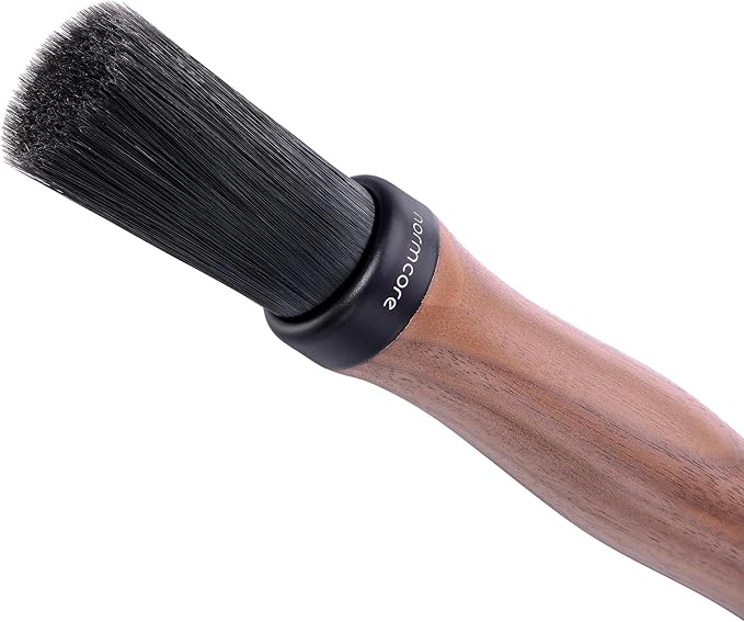 Normcore Barista Brush - Coffee Cleaning Brush - Genuine American Walnut Wood Handle Espresso Brush Cleaner - Coffee Bar Brush Espresso Grinder Brush - Coffee Cleaning Tool