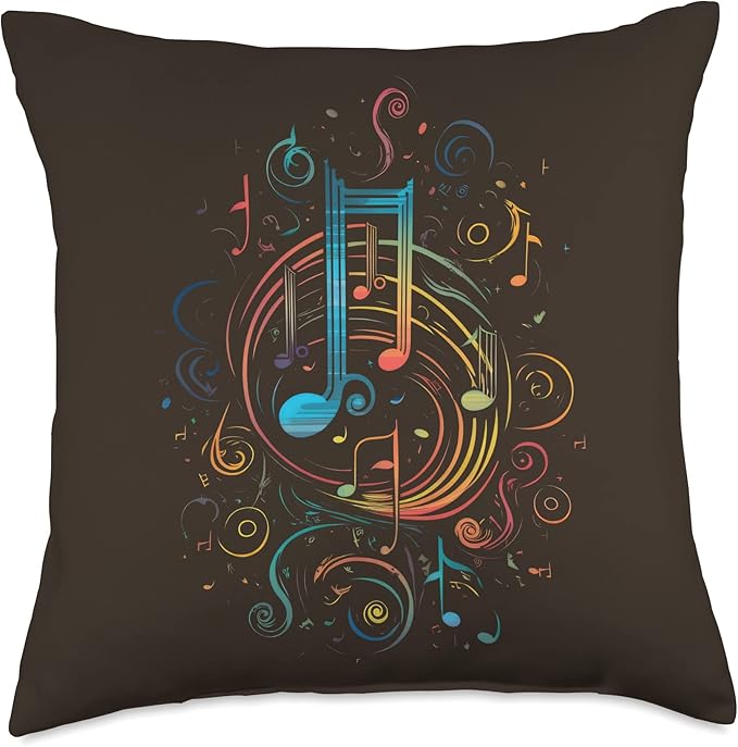 Sheet Music Visualized Music Throw Pillow