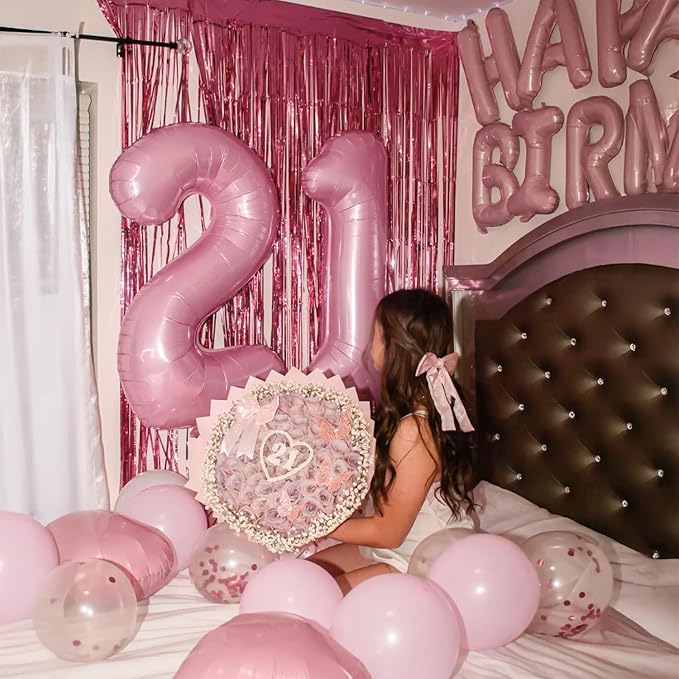 40 Inch 2026 Pack of 4 Pink Big Helium Foil Balloon Numbers Large Mylar Number for Christmas New Year's Eve Party Graduation Birthday