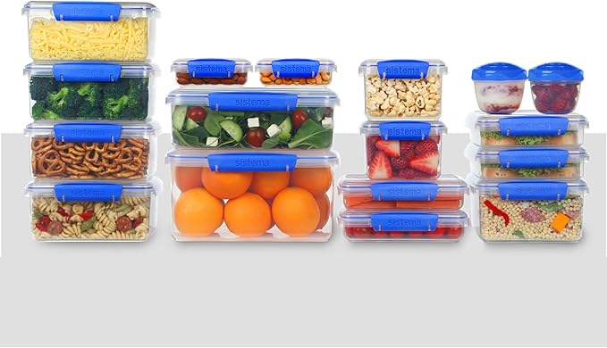 Sistema KLIP IT Collection Food Storage Containers 34-Piece SetBlue