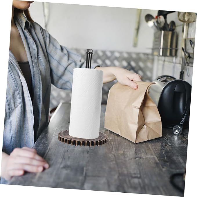 Paper Towel Holder Industrial Stand Vintage Kitchen Towel Rack Cast Iron for Kitchen