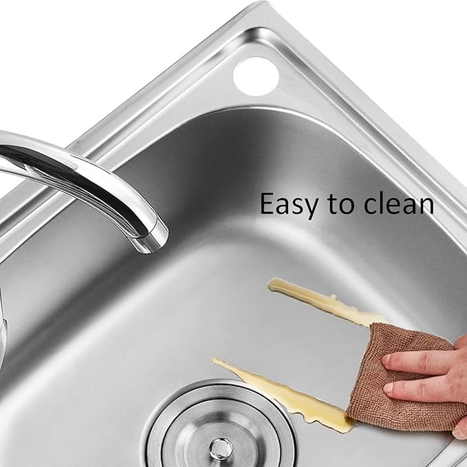 Stainless Steel Wall Hung Sink, Small Kitchen Sink, Commercial Wall Mount Sink for Restaurants, Stores, Bars and Home(Silver C(37x32cm)