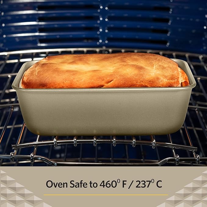 Glad Loaf Baking Pan Nonstick - Heavy Duty Metal Bakeware for Bread and Cakes, 9.5 x 5.62 x 2.5 inches