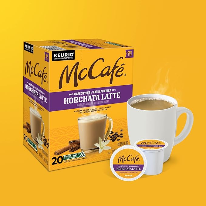 McCafe Cafe Styles of Latin America Horchata Latte, Keurig Single Serve K-Cup Coffee Pods, 20 Count (Pack of 1)