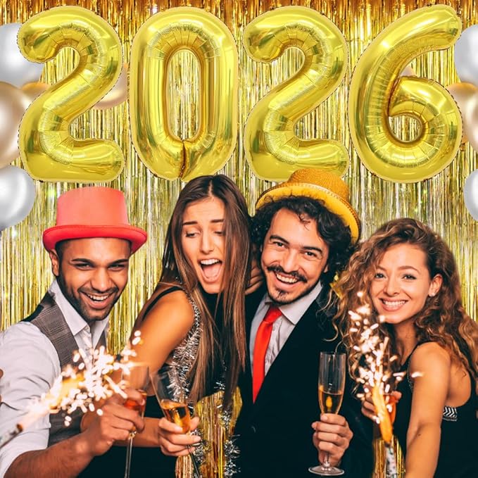 2026 Gold Balloons, 2026 Graduation Balloons, Number Balloon 40 Inch, Graduation Decorations Class of 2026 Prom Birthday Party Decorations 2026 New Years 2026 Balloon for New Years Eve