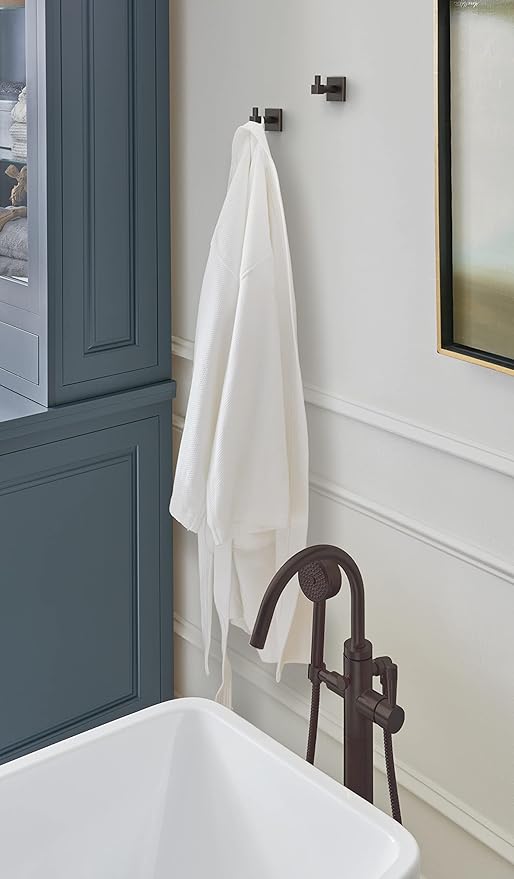 Amerock BH36070ORB | Oil Rubbed Bronze Single Robe Hook | 1-7/8 in. (48 mm) Length Towel Holder | Appoint | Towel Hook for Bathroom | Bathroom Hardware | Bath Accessories