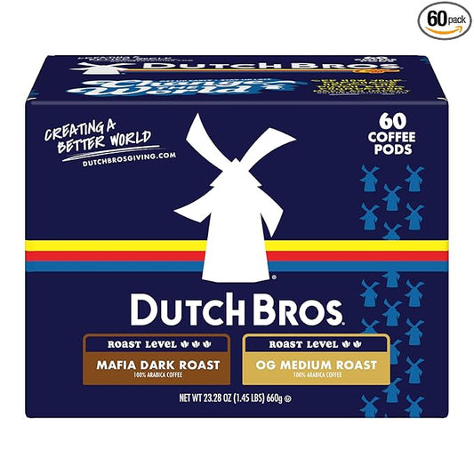 Dutch Bros® Medium and Dark Roast Coffee Variety Pack, 60 Count, Single Serve Coffee Pods for Keurig K-Cup Brewers