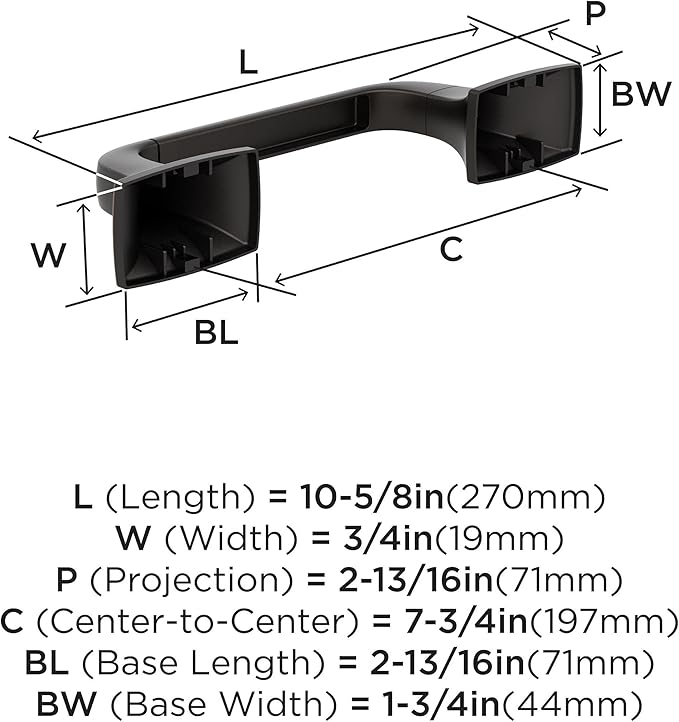 Amerock BH36011ORB | Oil Rubbed Bronze Pivoting Double Post Toilet Paper Holder | 10-5/8 in. (270 mm) Toilet Tissue Holder | Highland Ridge | Bath Tissue Holder | Bathroom Hardware | Bath Accessories