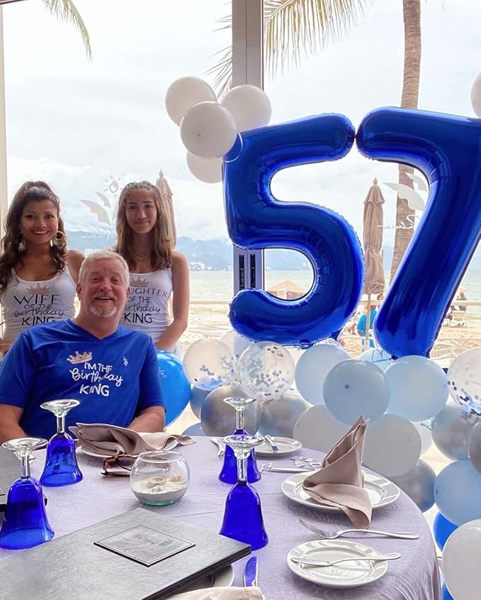 Numbers 27 Balloons, 27 Balloons, 40 In Big 27th Dark Blue Party Decorations for Women Men Engagement, Wedding, Celebration Party, Graduations, Photo Shoot