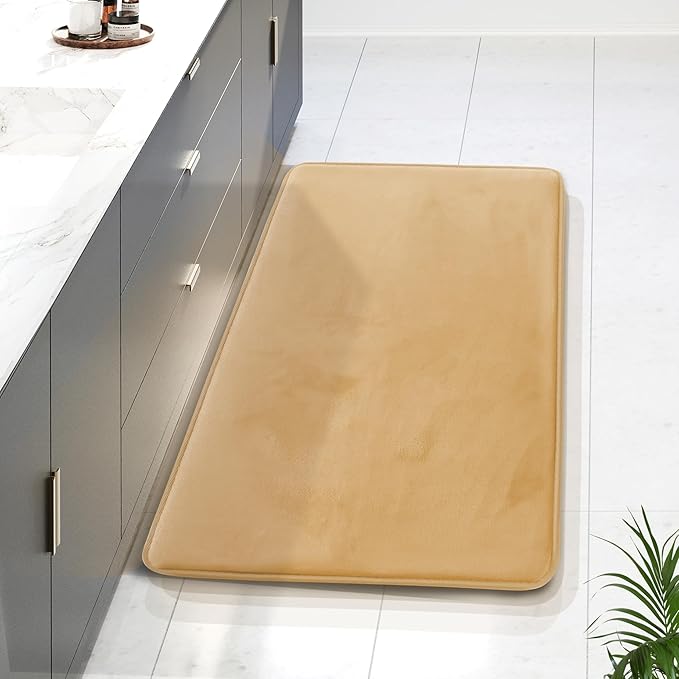 Clara Clark Bathroom Rugs, Velvet Memory Foam Bath Mat, Non-Slip Bath Rugs, Machine Wash, Dries Quickly, Ultra Soft Plush Bath Mats for Bathroom,