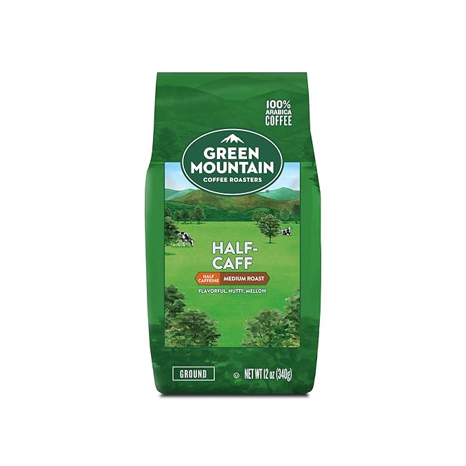 Green Mountain Coffee Roasters Half-Caff, 12 oz. Ground (Pack of 2)