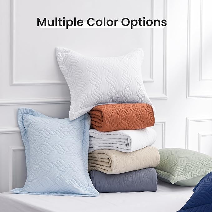 Love's cabin Quilts for Full Bed Umber Bedspreads Bedding Set - Lightweight Bedspread Comforter - Wave Pattern Bedding Coverlet for All Season - 3 Pieces (1 Quilt, 2 Pillow Shams)