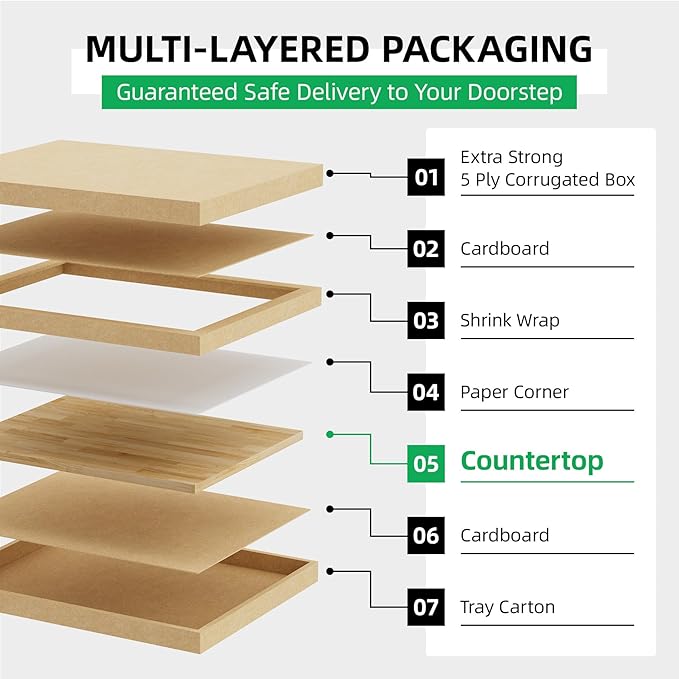 Butcher Block Countertop Wood Tabletop – 1FT Solid Unfinished Butcher Block Cutting Board 12"x7.5"x0.5" Small Hardwood Slab for Kitchen Prep, DIY Crafts, Shelves, Desk Top & Home Projects