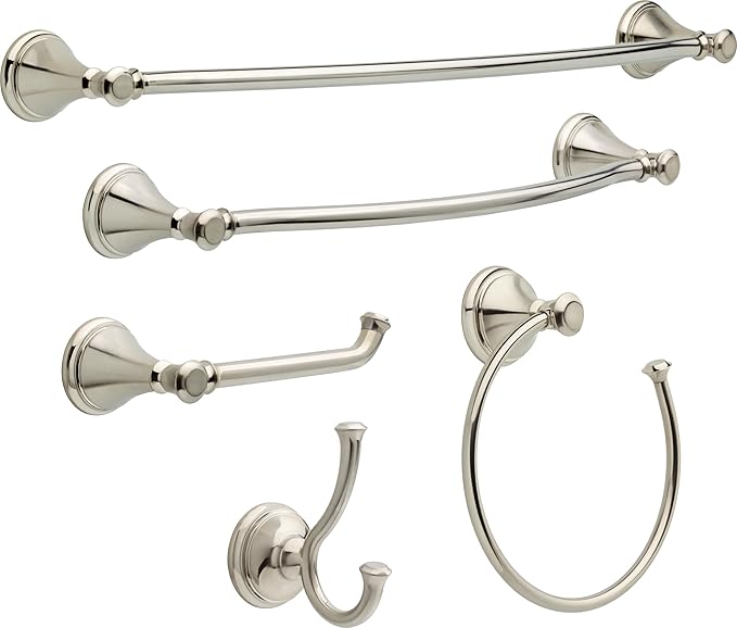 Delta Cassidy (1-Pack) Hand Towel Holder Brilliance Stainless Steel Towel Racks for Bathroom Wall Round Towel Ring Holder for Bath Towel Hanger for Kitchen, Bathroom Accessories 79746-SS