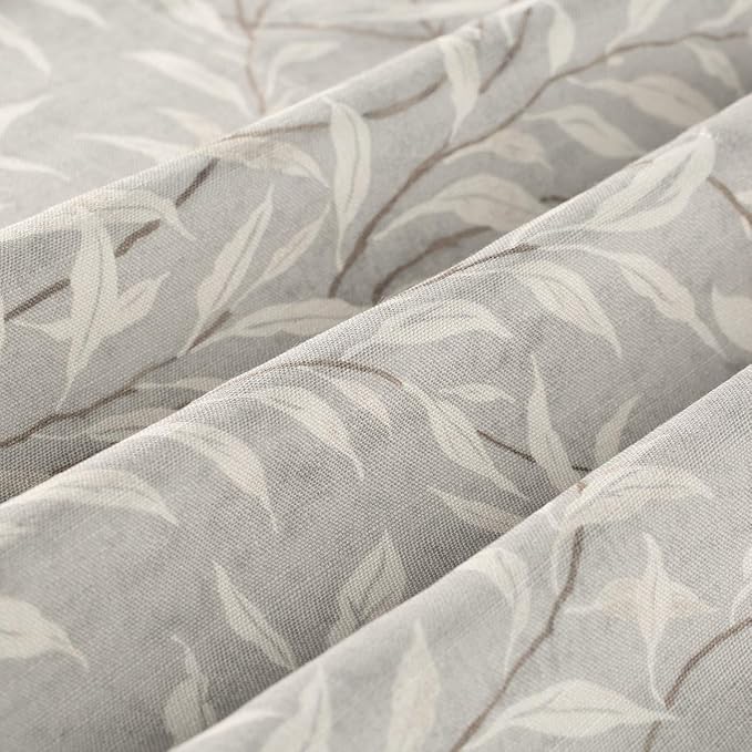 VOGOL Curtains 36 in for Bedroom 2 Panels, Rod Pocket Cafe Curtain Semi Sheer Short Bay Window Curtains for Living Room Kitchen Cabinet Bathroom RV Shades Camper Blinds 36L Long