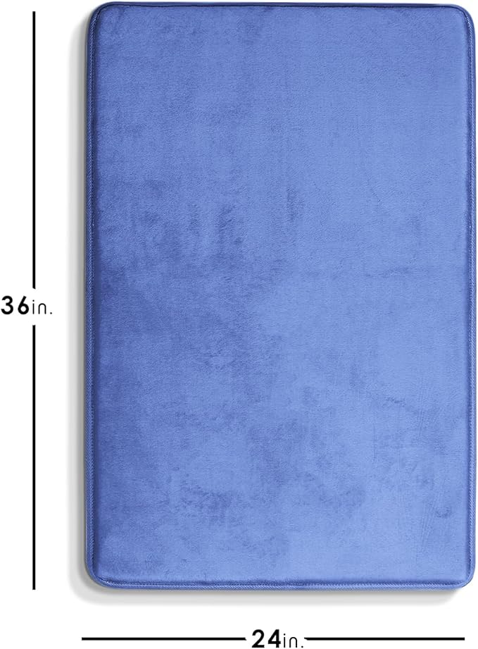 Clara Clark Bathroom Rugs, Velvet Memory Foam Bath Mat, Non-Slip Bath Rugs, Machine Wash, Dries Quickly, Ultra Soft Plush Bath Mats for Bathroom,