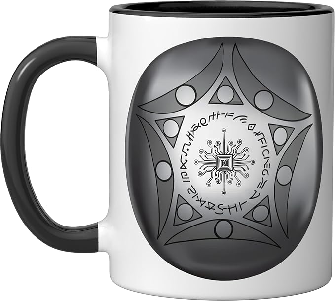 Buga Sphere Columbia UFO Ceramic Mug, Black/White