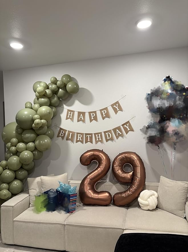 Coffee Brown Number 6 Balloon Balloons, Happy Birthday Decoration for 6th, 40 Inch Six Number Balloons for 6, 16, 26, 60, 2026 Wedding Anniversaries Singles Party, 2026 New Years Eve Party