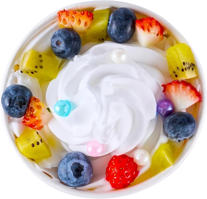 Coppetta 8 Ounce Dessert Cups, 200 Greaseproof Ice Cream Cups - Lids Sold Separately, For Hot And Cold Foods, Tropical Twist Paper Yogurt Bowls, Disposable, Sturdy - Restaurantware