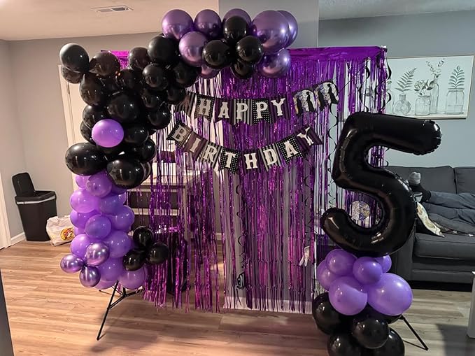 Black Number 6 Balloon Balloons, Happy Birthday Decoration for 6th, 40 Inch Six Number Balloons for 6, 16, 26, 60, 2026 Wedding Anniversaries Singles Party, 2026 New Years Eve Party
