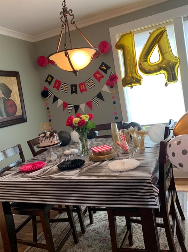 14 Balloon Numbers, Happy 14th Birthday Decorations for Girls Boys, 40 In 41st Gold Balloons for Engagement, Wedding, Celebration Party, Graduations, Photo Shoot