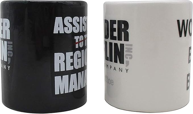 Silver Buffalo The Office World's Best Boss and Assitant to the Regional Manager Ceramic Salt and Pepper Shakers