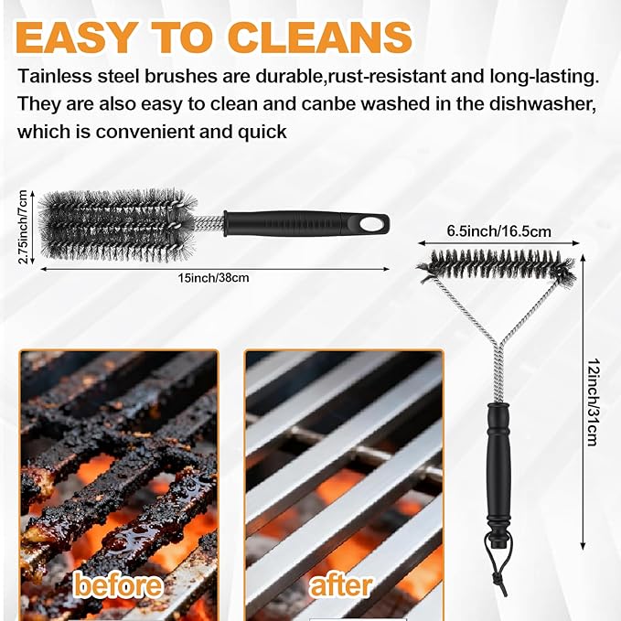 21" Insulated BBQ Blanket for Resting Meat, 9 Pcs Griddle Accessories Set, Heat Resistant Gloves, Stainless Steel Griddle Spatula, Tongs& Brushes, Meat Press, Gift for Men, Dad, Grill Lovers