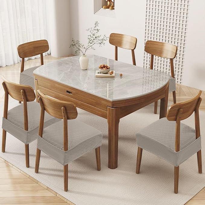 Genina Waterproof Seat Covers for Chairs Seat Covers for Dining Room Chair Slipcovers Kitchen Chair Covers Dining Chair Covers
