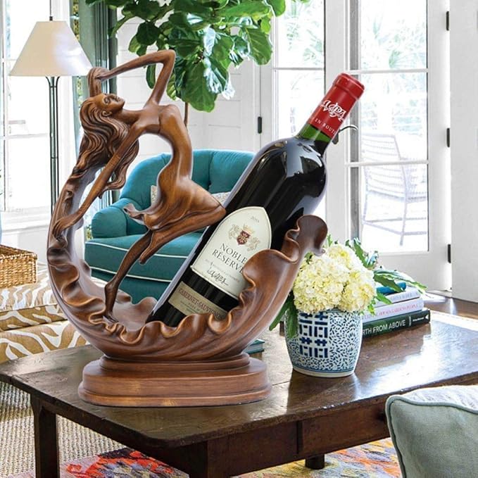 Wine Holder European Beauty Wine Rack Personality Home Kitchen Restaurant Resin Wine Rack Decoration Countertop Cabinet Cellar Narrow