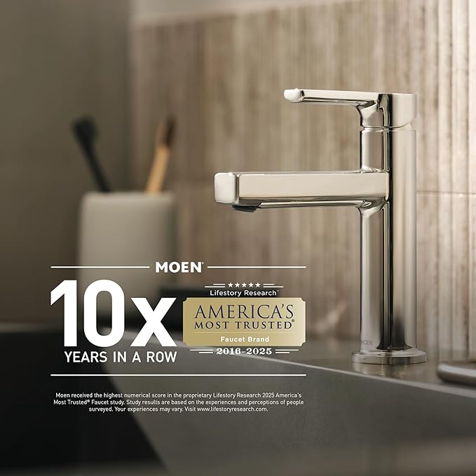 Moen Preston Collection Spot Resist Brushed Nickel Single Post Toilet Paper Holder, Wall Mounted Toilet Roll Holder, DN8408BN (Pack of 2)