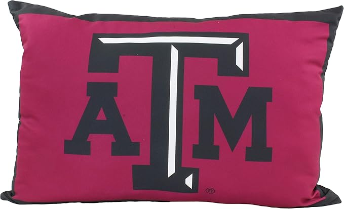College Covers Everything Comfy Texas A&M Aggies 20" x 28" Fully Stuffed Big Logo Pillow