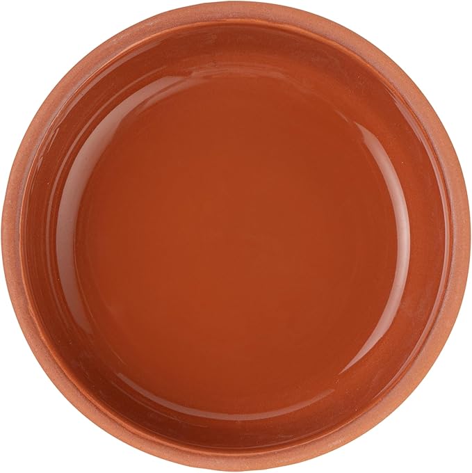 Restaurantware Terracotta Cazuela Bowls 2 Pack of 5 oz Durable Rustic Serving Dish Glazed Oven-Safe Bowl Freezer-Safe Tapas Dish Microwave-Safe Dishwasher-Safe