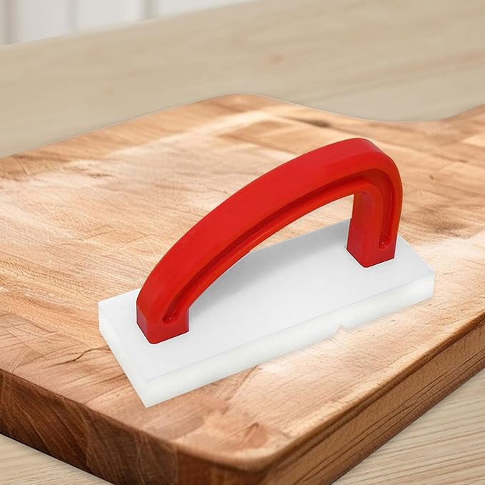 Cutting Board Refinisher Chopping Board Planer with Handle Stainless Steel Blade Kitchen Cleaning Tool for Kitchen Restaurant, Red