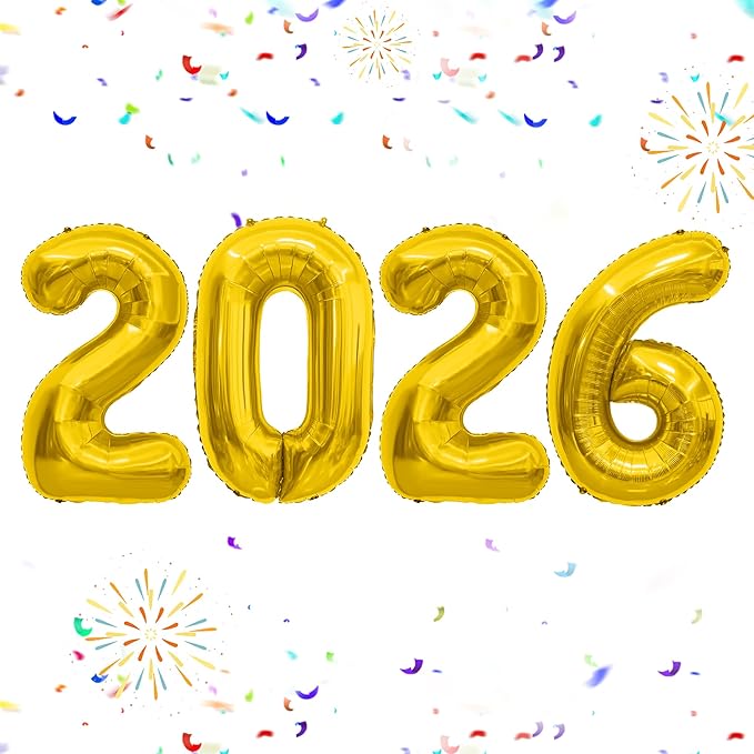 2026 Balloons Gold,40 inch 2026 Foil Balloons,Graduation Decorations 2026,Mylar 2026 Balloon for 2026 New Years Decorations,Large 2026 Balloon Numbers for New Years Eve Party Supplies 2026 Grad Decor