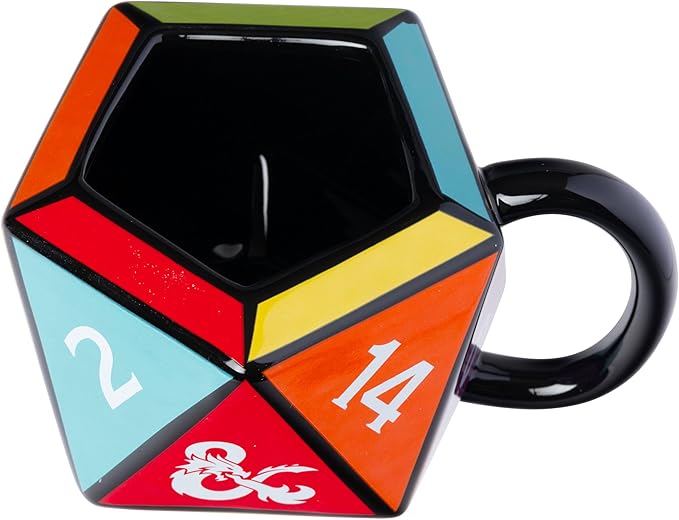 Silver Buffalo Dungeons & Dragons Ceramic 3D Sculpted Mug, 20 Ounces
