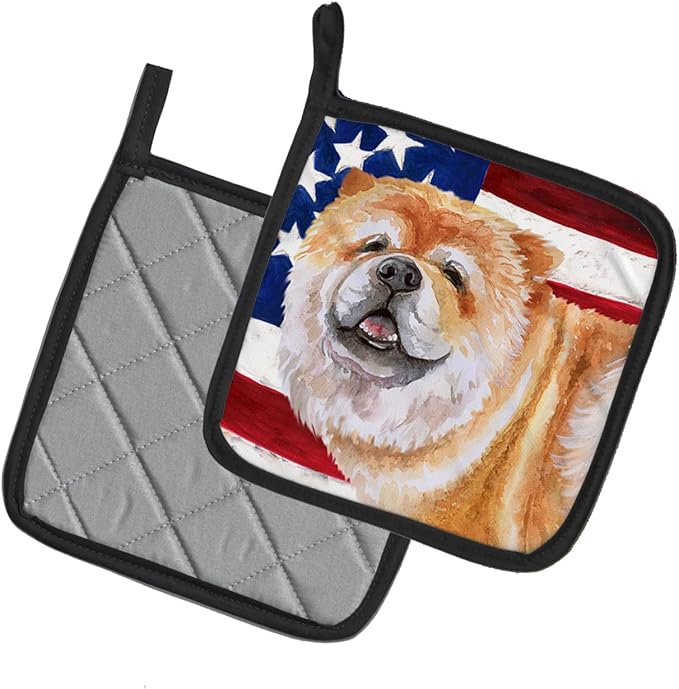 Caroline's Treasures BB9695PTHD Cane Corso Patriotic Pair of Pot Holders Kitchen Heat Resistant Pot Holders Sets Oven Hot Pads for Cooking Baking BBQ, 7 1/2 x 7 1/2
