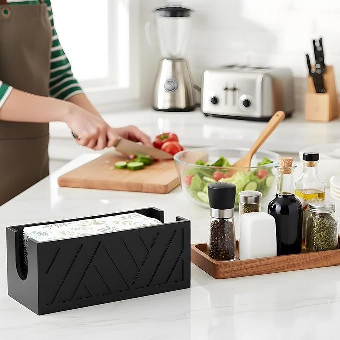 Paper Towel Dispenser Wall Mount Paper Towel Holder with Lid Solid Wood Commercial C-Fold, Z-Fold Hand Papers Towels Holder Dispenser Hand Towels Holders for Bathroom Kitchen Office Decor