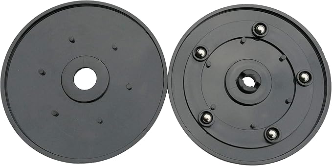 FixtureDisplays® 4" Black Plastic Spinner Lazy Susan Turntable Organizer for Spice Rack Table Cake Kitchen Pantry Decorating 16974-NPF