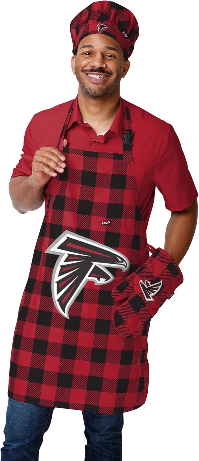 FOCO NFL Unisex-Adult NFL Team Logo Grilling Cooking Chef Gear - Oven Mitt
