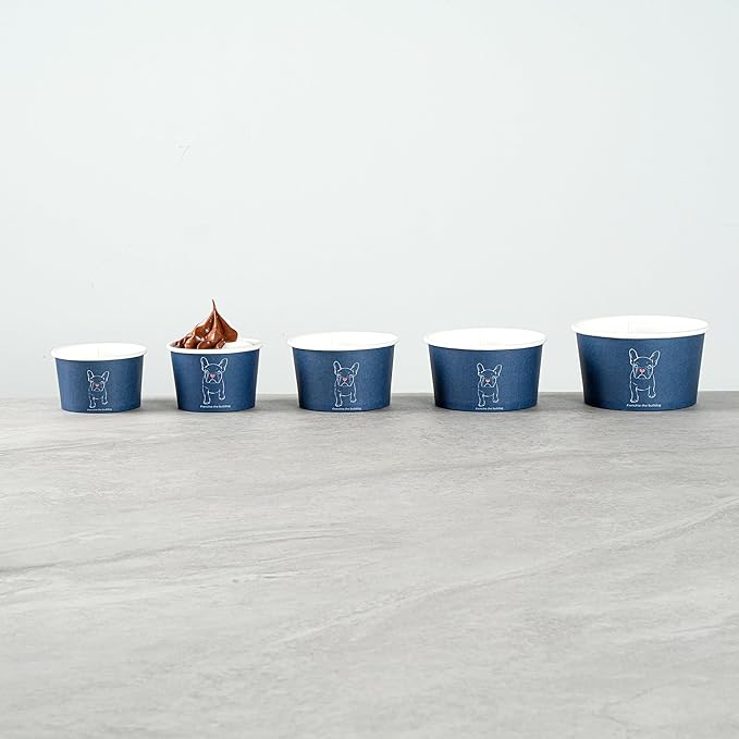 Coppetta 4-Ounce Dessert Cups, 50 Disposable Ice Cream Cups - Lids Sold Separately, Heavy-Duty, Frenchie Paper Frozen Yogurt Bowls, For Hot And Cold Foods - Restaurantware