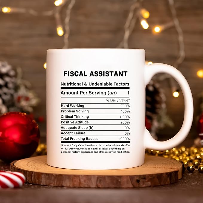 Funny Gift for Fiscal Assistant, Fiscal Assistant Nutrition Mug, Best Fiscal Assistant Gift Ideas, Graduation, Funny Fiscal Assistant Birthday Mug